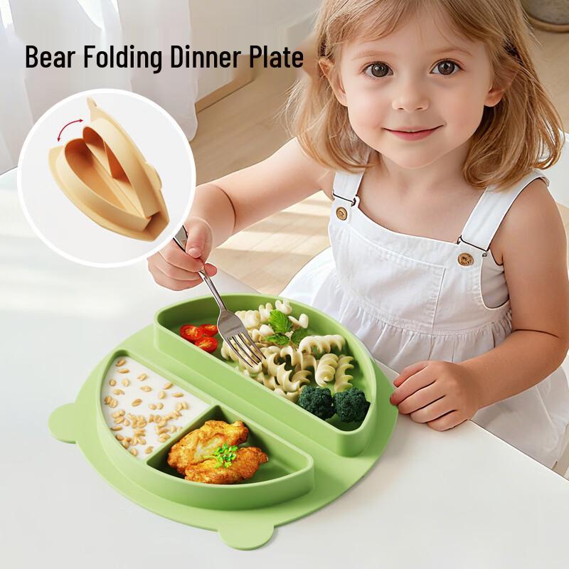 Baby Silicone Divided Dinner Plate Set