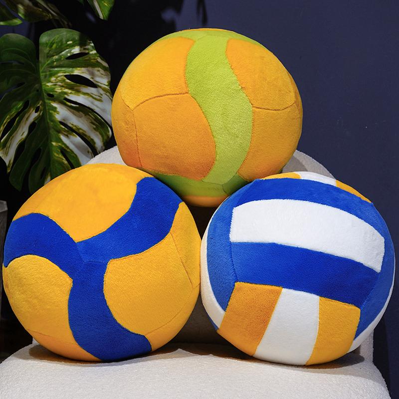 New Amusing Lifelike Volleyball Plush Toys Stuffed Full Colorful Doll Soft Throw Pillow Creative Home Decor Sofa Backrest