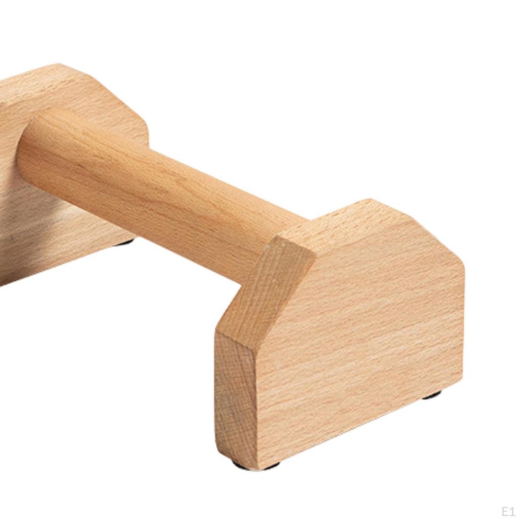 2 Pack Wooden Parallel Push-Up Stands, Non-Slip Fitness Sports Workout Gym Stands
