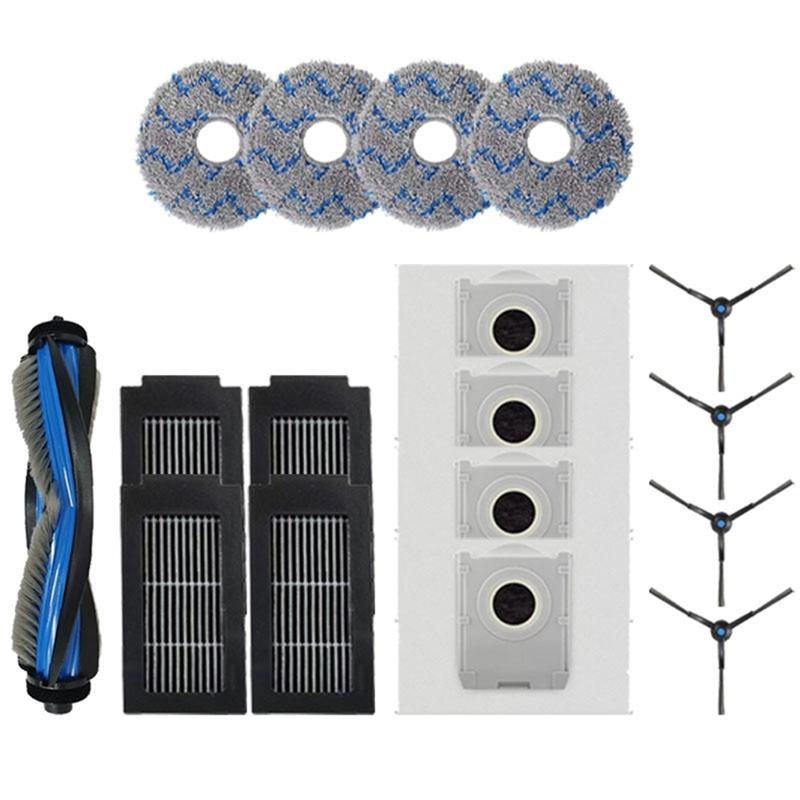 A78E-For ECOVACS DEBOT T50 PRO OMNI Accessory Replacement Parts- Main Side Brush, Hepa Filter, Mop Cloth& Dust Bags