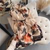New Tulip Flower Scarf Women's Imitation Cashmere Autumn and Winter Thickened Warm Dual-purpose Long Shawl