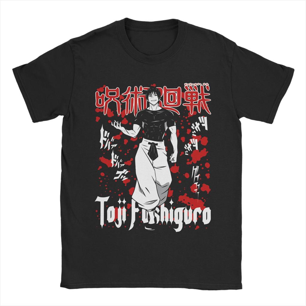 Toji Fushiguro JJK Anime Cotton T Shirt For Couple Beach T Shirts O Neck Trendy Cool Tee Shirt Oversized Hot Sale Clothes