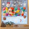 Two-sided Christmas Glass Window Sticker Removable Static Xmas Party Door Stickers  Party Supplies