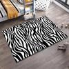 Black and White Zebra Stripe Pattern Area Rug for Living Room Decor Suitable for use as an anti-slip for living room bedroom sofas