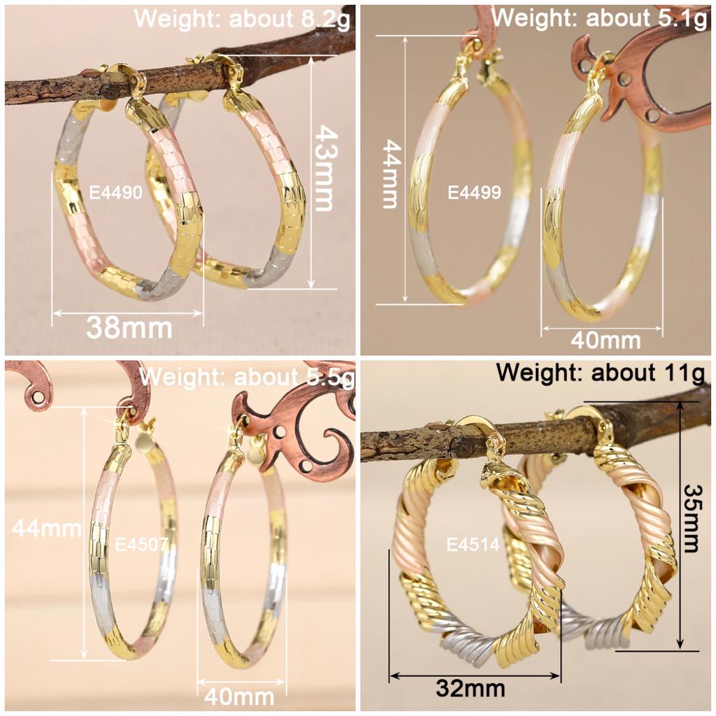 Huitan Attractive Hoop Earrings for Women Delicate Charming Bright Finger Accessories Graceful Noble Chic Ear Jewelry for Party