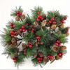 10 Pieces of Simulated Pine Cone Red Berry Cuttings Decoration Ornaments Pine Needle Mini Christmas Tree Accessories