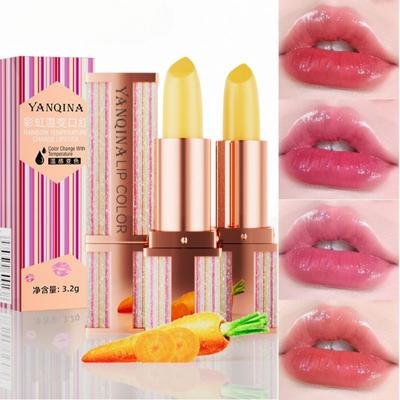 Yanqina Rainbow Temperature Changing Lipstick Non-stick Cup Non-fading Moisturizing Color Changing Lipstick