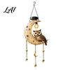 Outdoor Solar Hanging Lights Owl/Cat Moon Light Garden Wind Chime with LED Patio Decorative Accessories Waterproof Resin Lamp Auto On/Off