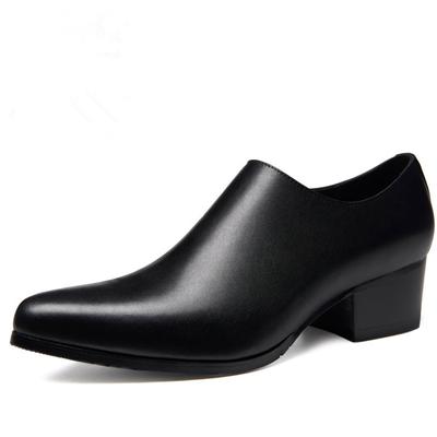 ModaModa Casual Zapatos de Cuero de Vaca para Hombre Nuevo Diseñador Primavera Otoño Zapatos de Vestir para Hombre Negro Punta Tacón Bajo Mocasines Masculinos