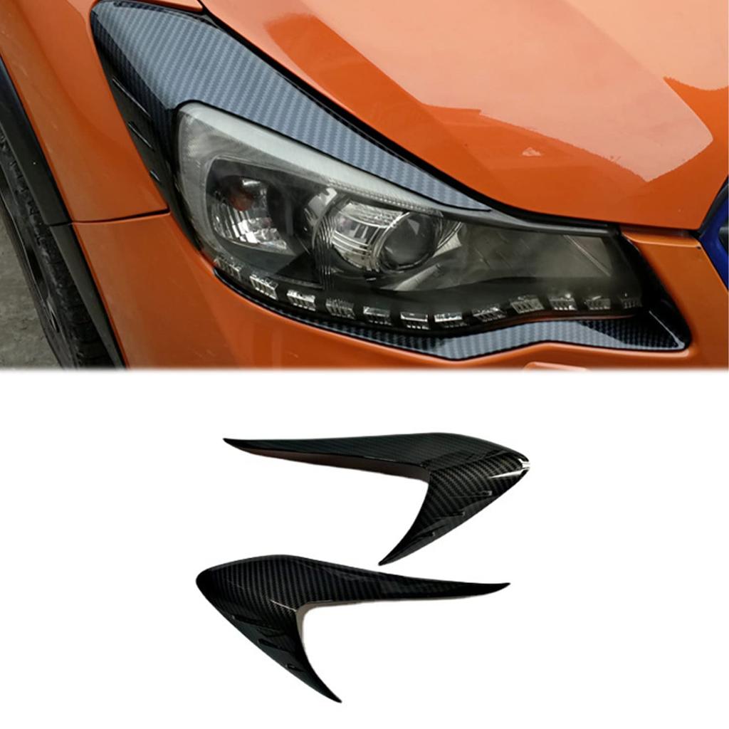 HyoLebi Kryt světlometů z uhlíkových vláken Dekorativní Odolné Příslušenství pro Díly Subaru XV řady GP, Odolné proti poškrábání, (2 kusy)