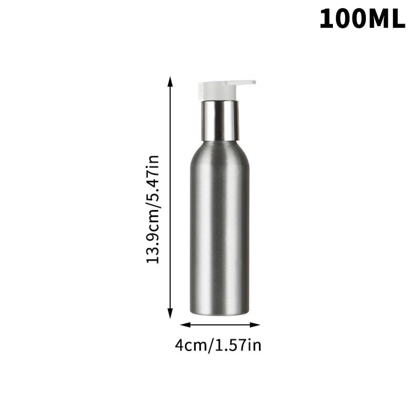 40-200Ml Aluminum Pump Bottle High Quality Lotion Pump Shampoo Lotion Pump Refillable Bottle Liquid Dispenser Travel Container