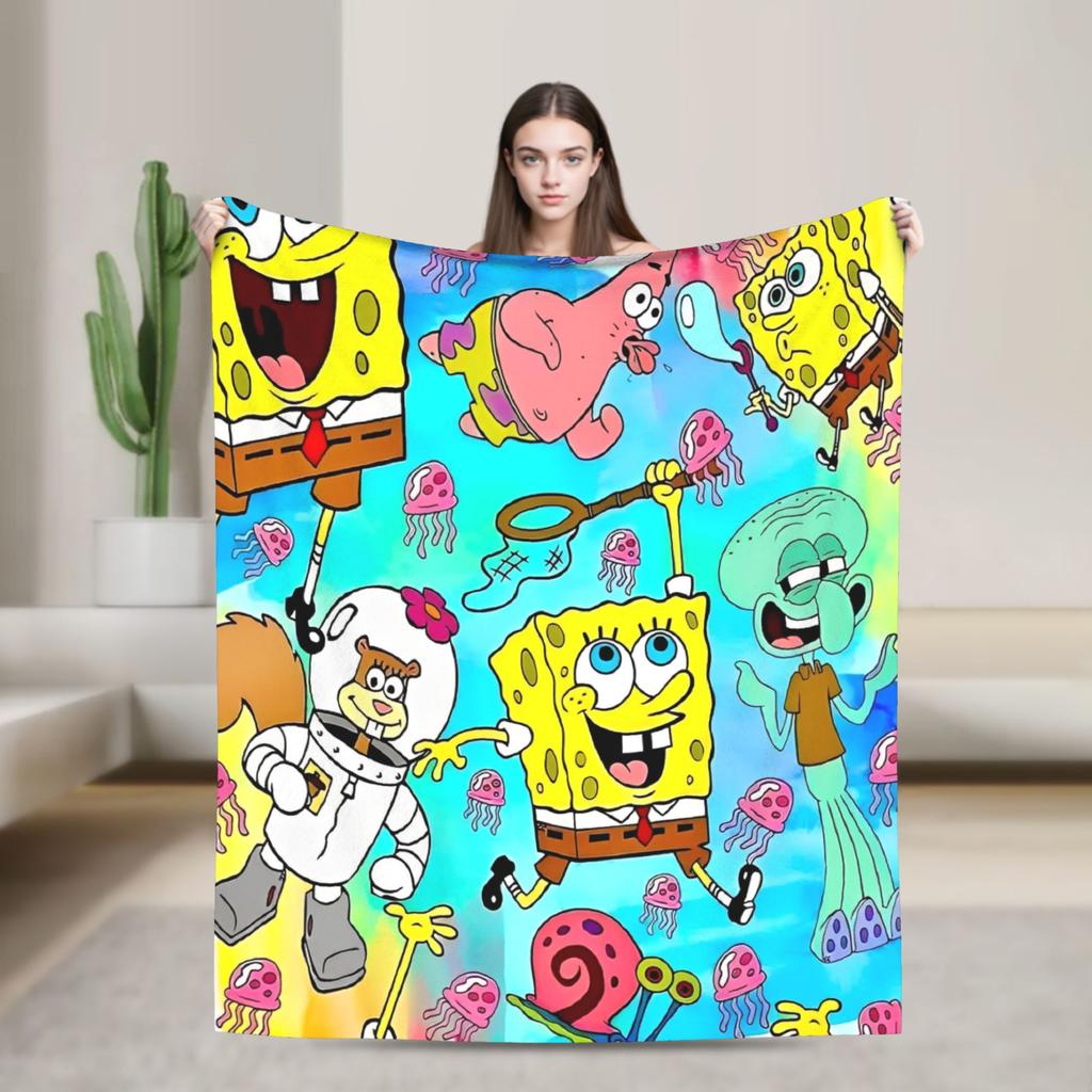 Patrick Star Blankets SpongeBob SquarePants Fuzzy Funny Warm Throw Blanket for Home Restaurant Spring/Autumn