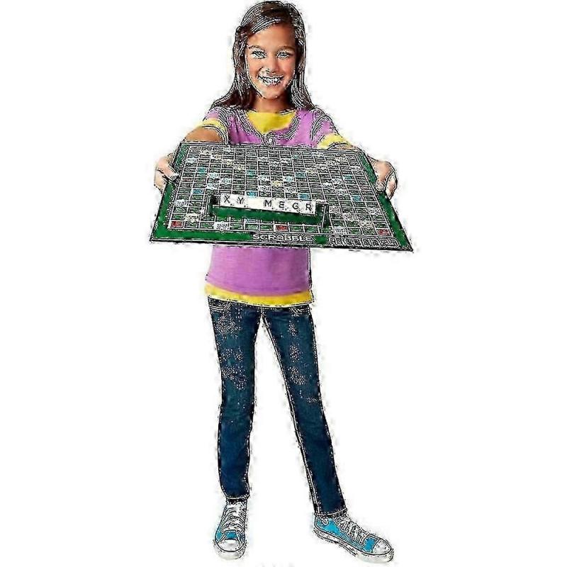 Deluxe Scrabble Set with Locking Tiles for Family Fun