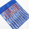 Set of 3 Electroplated Diamond Files: Flat, Square, Triangle, Half-Round, and Round Shaping Files.