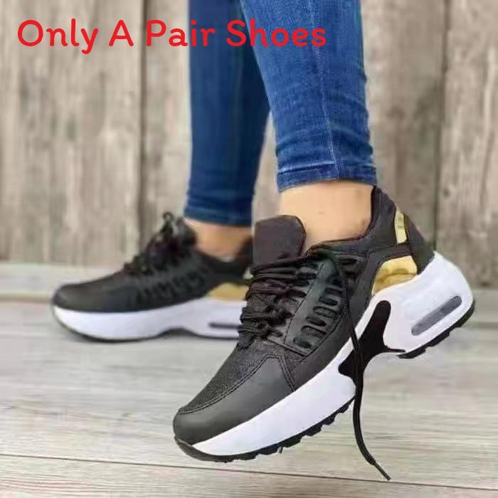 Athletic Womens Mesh Sneakers With Thick Sole And Closure For Casual Sport Wear