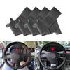 Hand Braid For VW Passat B6 Golf 5 Jetta MK5 Tiguan Car Interior Accessories Microfiber Leather Steering Wheel Cover Trim