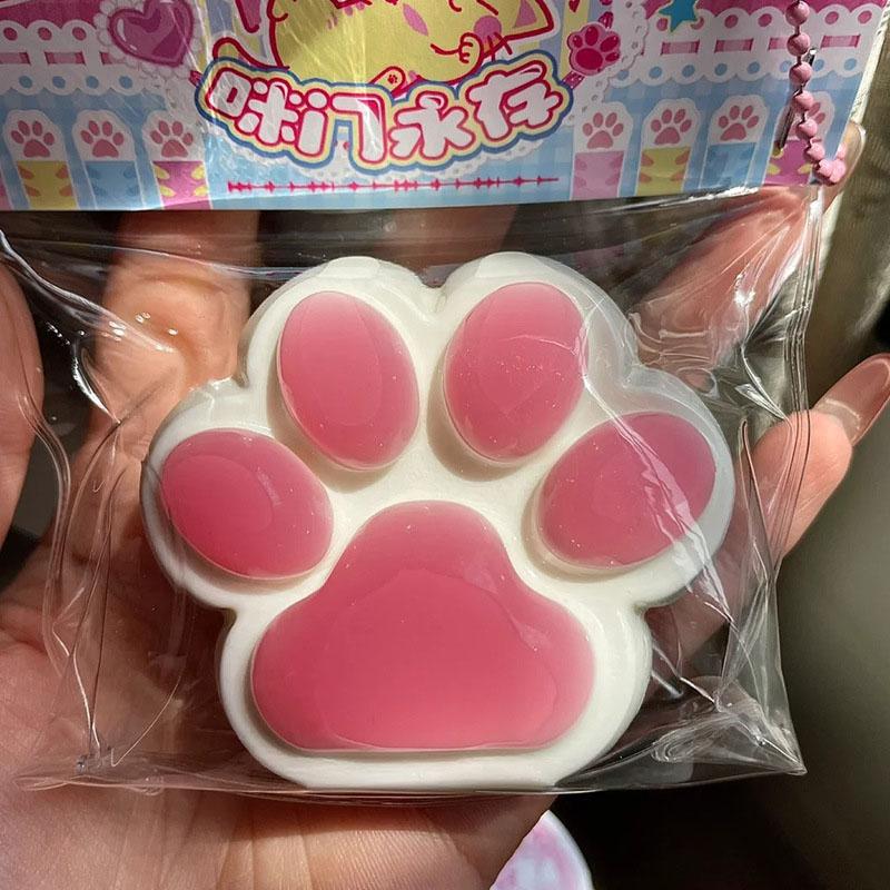 Cute Cat Paw Squeeze Toys Tpr Slow Rebound Decompression Toy Children'S Happy Sensory Toys