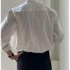 Heren Vintage Mode Japanse Stijl Gestreept Business Casual Overhemd Lente Zomer Revers Lange Mouw Losse Tops Camisas De Hombre