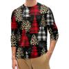 Men's Fashion Printed Round Neck Long Sleeve Bottoming Shirt Top