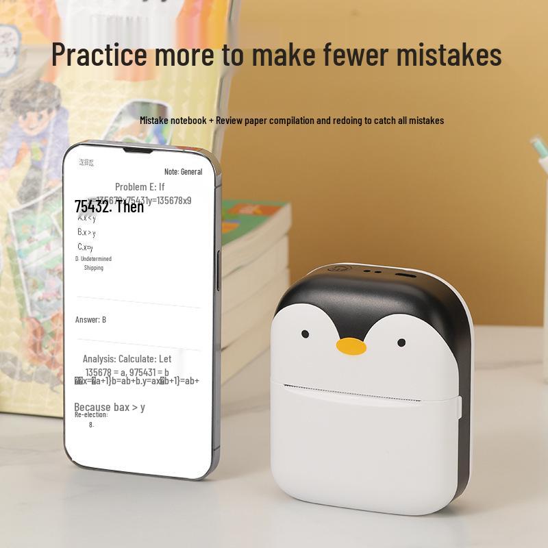 

Mini Pocket Thermal Printer: Portable Label & Photo Bluetooth Device for Students
