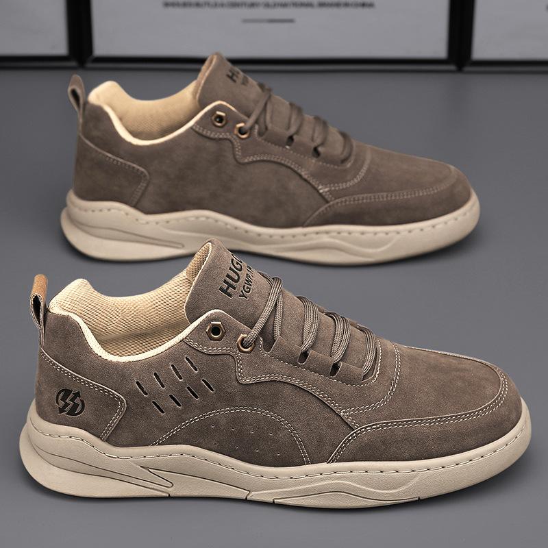 autumn shoes for men suede Leather Casual Shoes Sport Style Leisure Shoes Street Youth Lace-up Sneakers