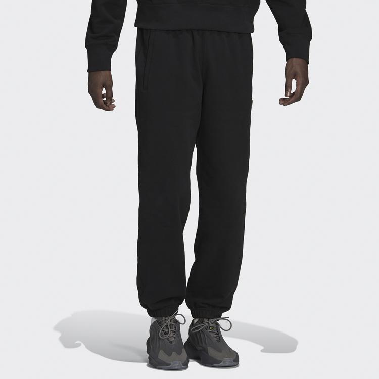 Adidas Originals Trefoil Solid Color Elastic Waist Joggers Men Bottoms Black HJ9975