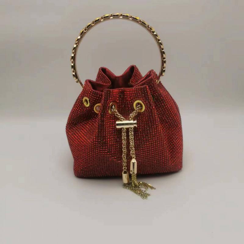 2026 Womens Crystal-Embellished Crossbody Bag Fringe Detail Small Square Shoulder No Top Handle