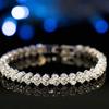 Women Fashion Full Rhinestone Inlaid Bracelet Bangle Wedding Party Jewelry Gift