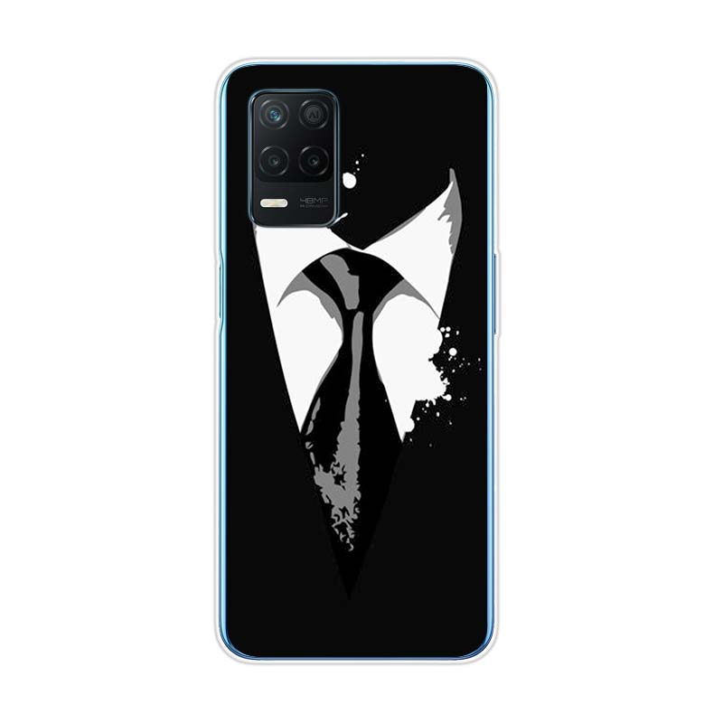 Man Suit Shirt Tie For Realme 8 8i V3 V5 GT Neo Flash Edition Explorer Master Neo2 Narzo 30 50i 50A C21Y Phone Case