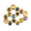 Wooden, honeycomb combination, medal display rack, wall mounted gold medal storage rack, living room medal collection rack