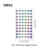 10Pcs Waterproof Nail Polish Number Label Stickers Easy To Read Marking Tool for Beginner DIY Nail Art Color Classification