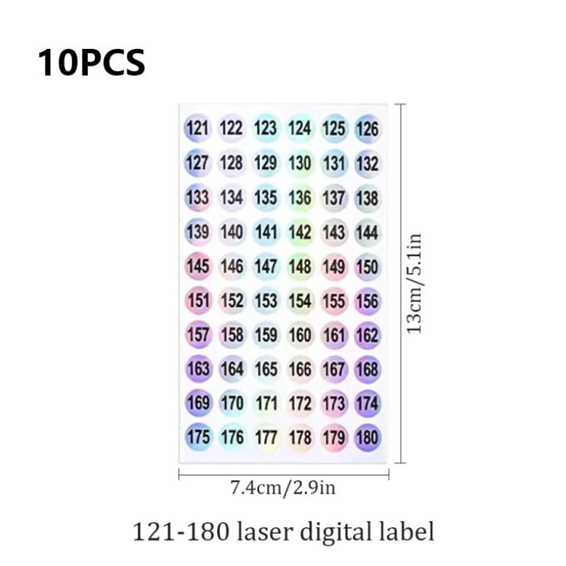 10Pcs Waterproof Nail Polish Number Label Stickers Easy To Read Marking Tool for Beginner DIY Nail Art Color Classification