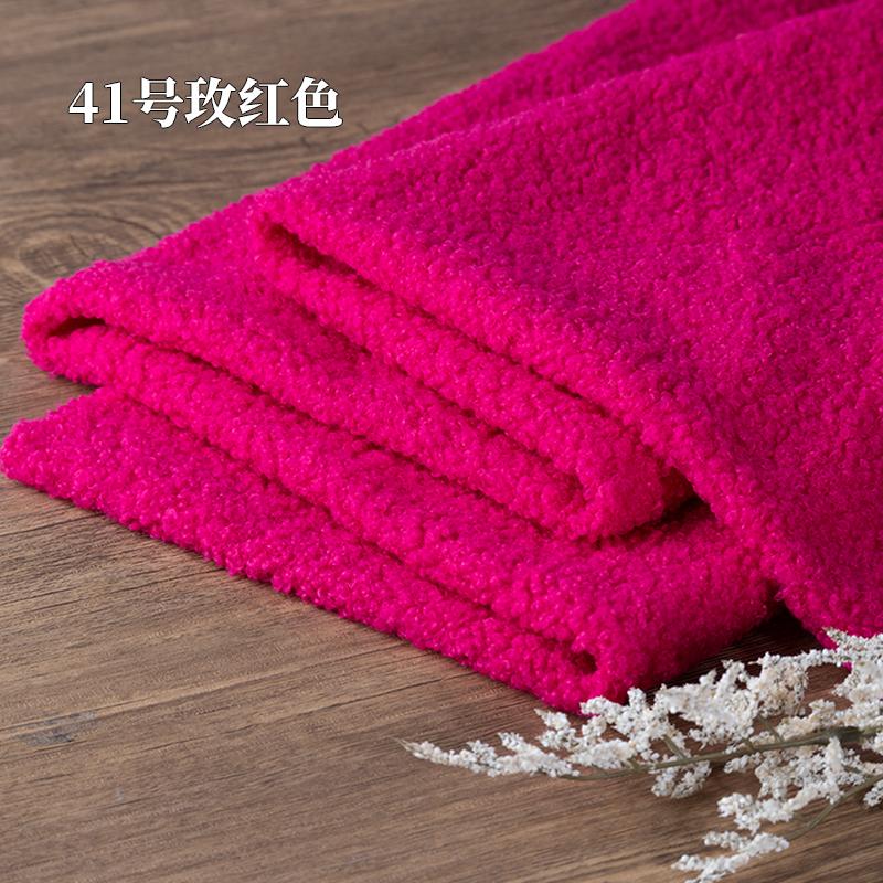 Teddy Plush Fabric Elasticity Soft By The Meter for Toys Pet Nest Cushion Handmade DIY Sewing Faux Lamb Fur Cloth Beige White