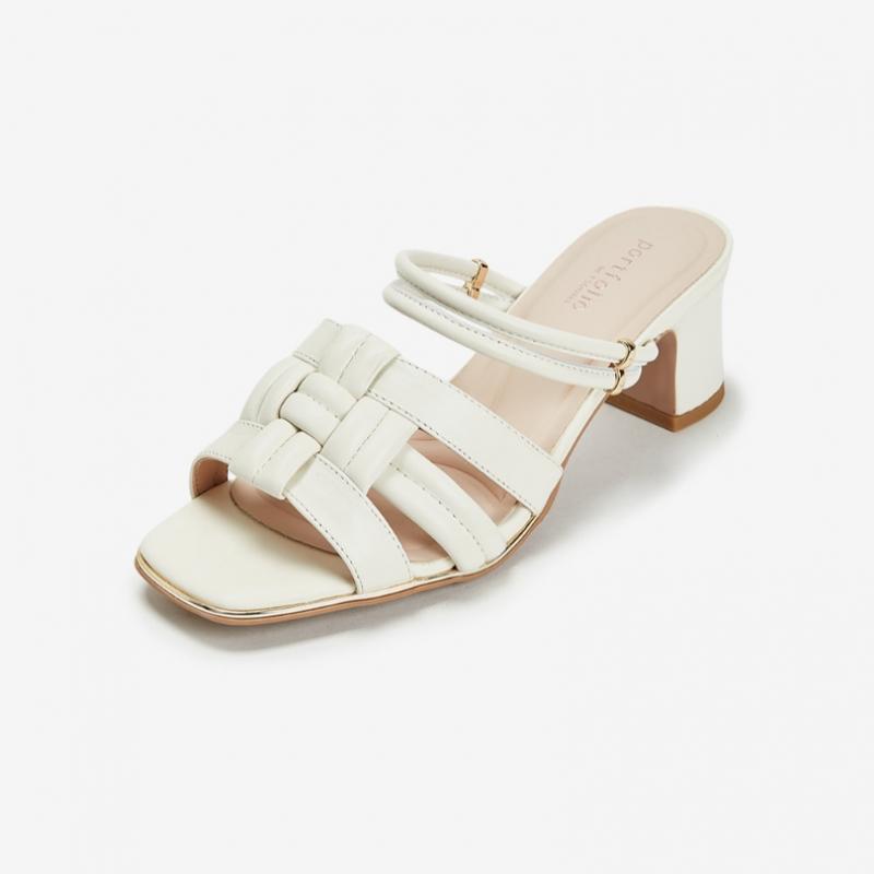 Portfolio Portfolio By ESquire Women S SheepSkin Soft Padded twiSted Two Way SandalS Ivory