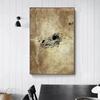 Classic Retro Mysterious Fossil Skeleton Dinosaur Art Poster Canvas Print Wall Art Pictures Living Room Bedroom Home Decoration