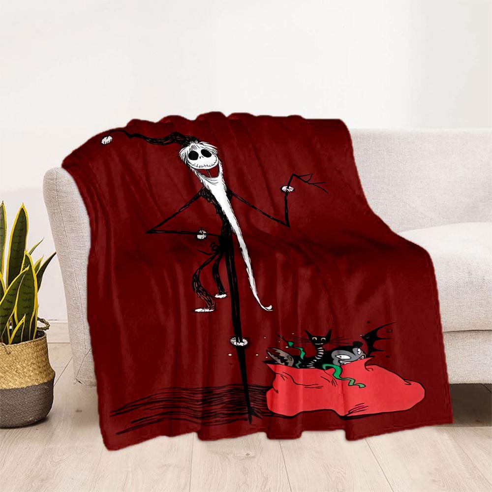 Christmas Nightmare Blanket Comfortable Suitable for Bedding Chair Picnics Four Seasons Universal Stylish Decor Ideal Gift For Birthday Valentine'S Da