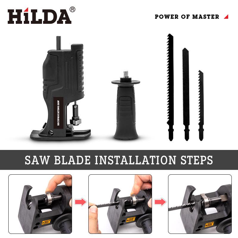 High-Power Quick-Install Cutting Tool: Reciprocating, Jigsaw, Saber, Drill, Chainsaw Accessories