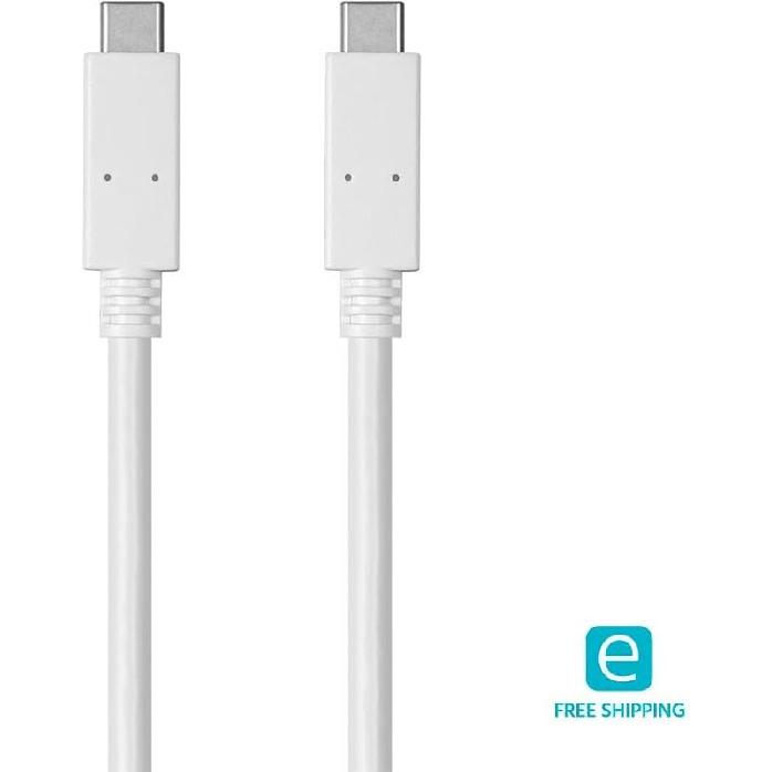 Monoprice USB Type-C to Type-C 3.1 Gen 1 Cable - 5Gbps, 3A, 30AWG, White, 2m, 6.6 Feet - Select Series 2m белый