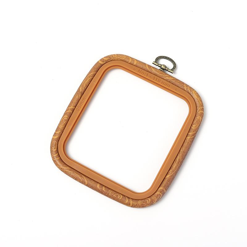 Gummi Nachahmung Holz Stickrahmen Kreis Stickkreis Runder Bambus DIY Kunst Handwerk Kreuzstich Nähnadeln Werkzeuge Blumenkranz