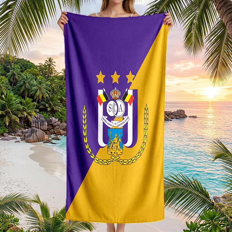Anderlecht FC stampa Asciugamano da Spiaggia Quick Dry Microfibra Assorbente Portatile da Viaggio Asciugamano da Nuoto