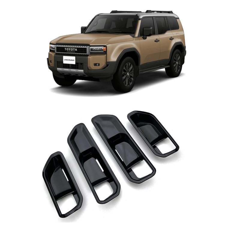 

MEKOMEKO Toyota New Land Cruiser 250 Series Внутренняя крышка дверной ручки Внутренняя крышка дверной чаши Детали крышки дверной ручки Украшения для интерьера
