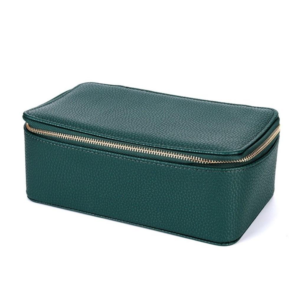 Dustproof Jewelry Display Box with 12 Small Pouches Jewelry Storage Case PU Jewelry Box  Home
