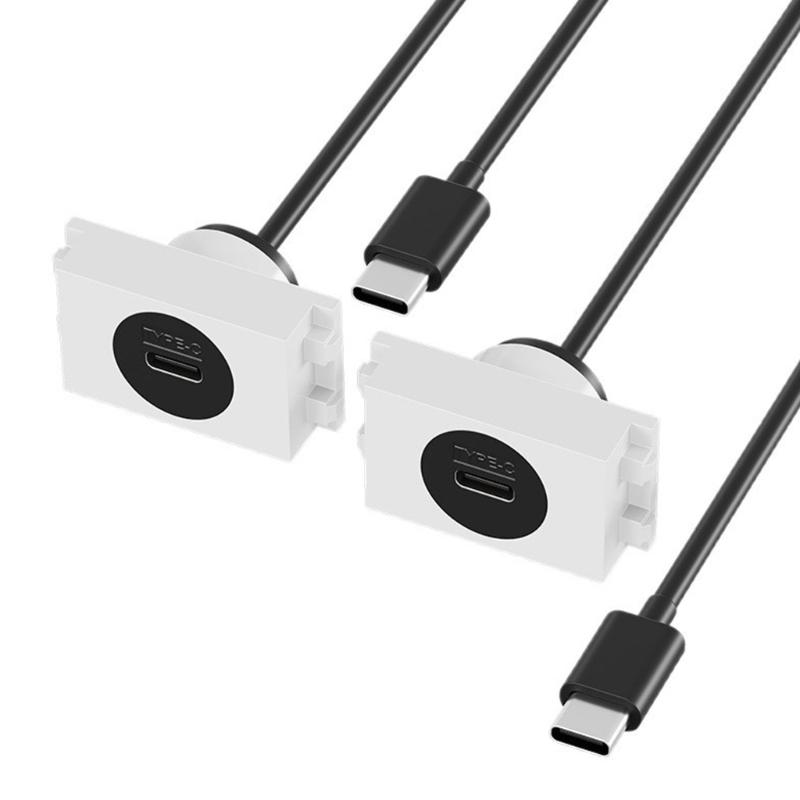 Waterproof USB C Panel Mount Cable Plug And Play Support Fast Charging &Data Transmission For Various Electronics