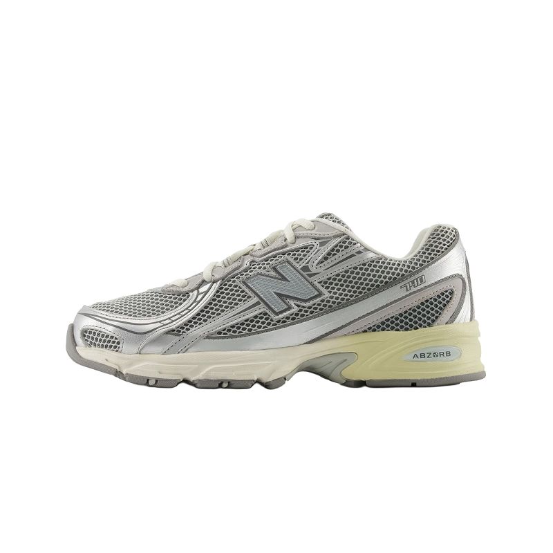 New New Balance NB 740 Anti Slip Wear Resistant Low Top Chunky Sneakers Unisex Silver U740AR2