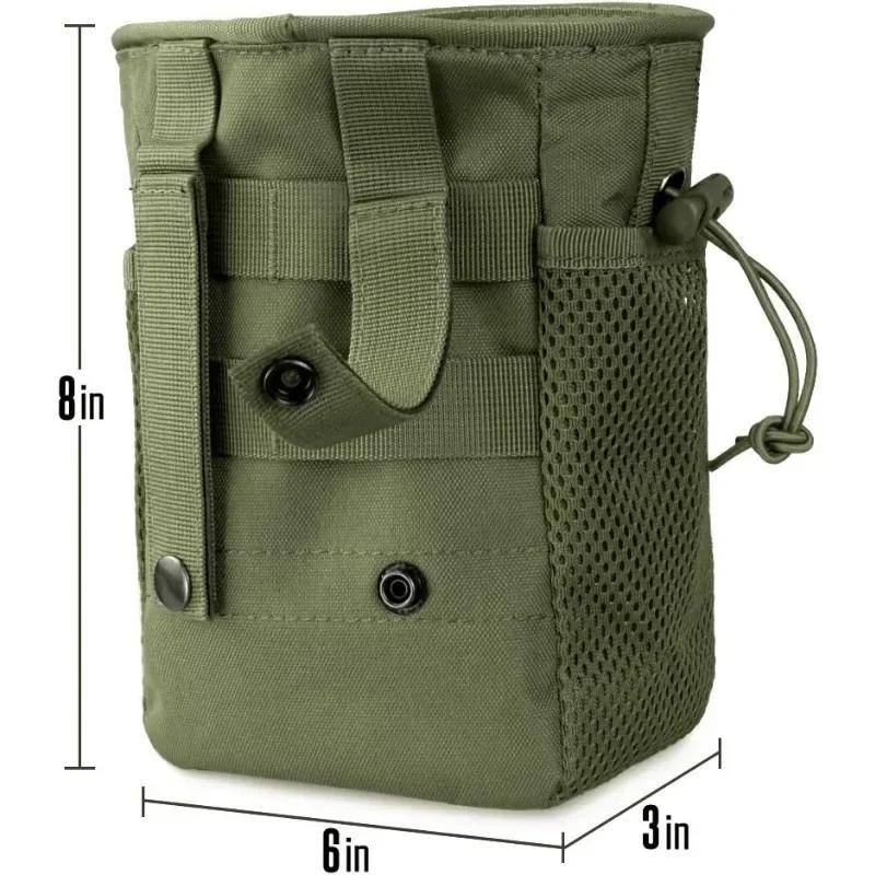 Tactical Molle Dump Pouch Drastring Ammo Bag Adjustable Universal Holster Bag Holster Bag for Airsoft Paintball Hunting Gear