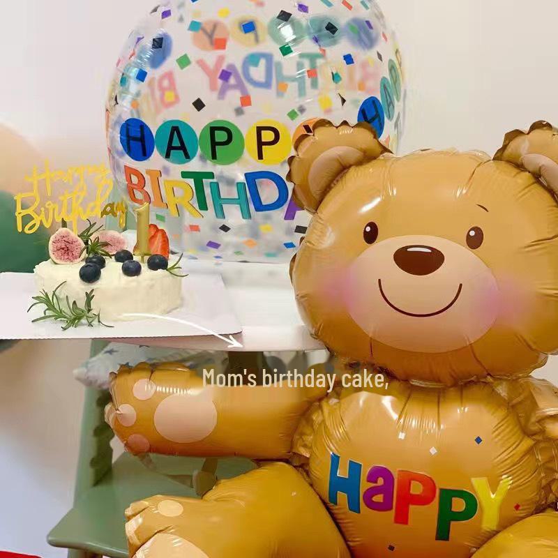 1st Birthday Balloon Cake Scene Decoration for Baby, Boys & Girls – Party Photo Props