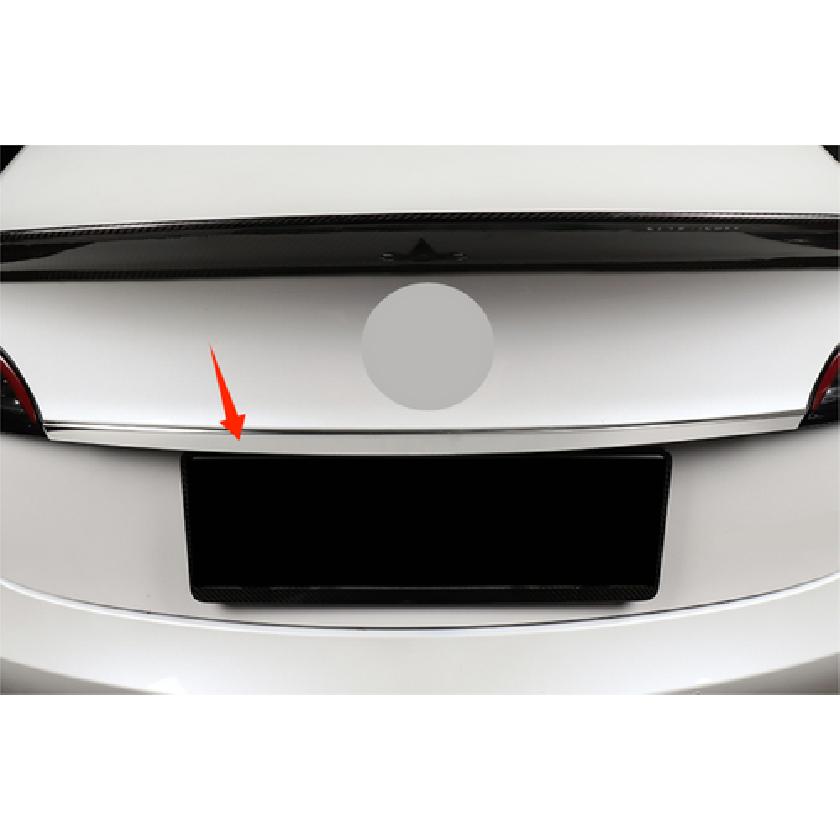 Rear Trunk Molding Lid Cover Trim For 2018- Tesla Model 3 1P Stainless Steel