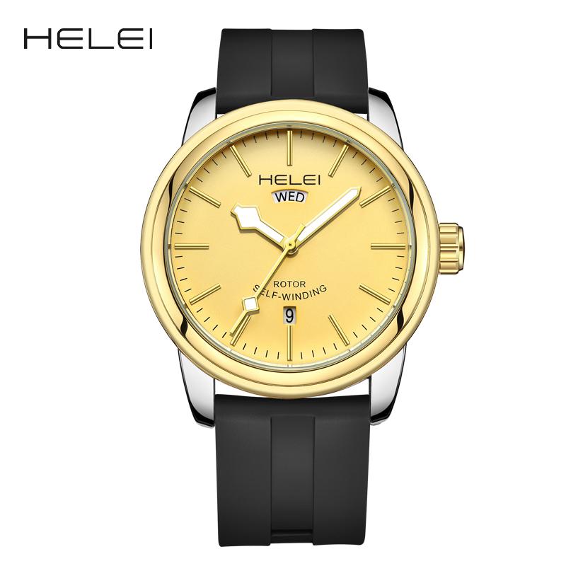 HELEI Sport Men Watch Top Brand Luxury Military Army Waterproof Male Clock Quartz Business Original Silicone Wristwatch 9020AJ