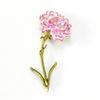 Creative Carnation Flower Brooch Pins For Women Exquisite Pink Enamel Floral Coat Collar Badge Plant Corsage Mothers Day Jewelry