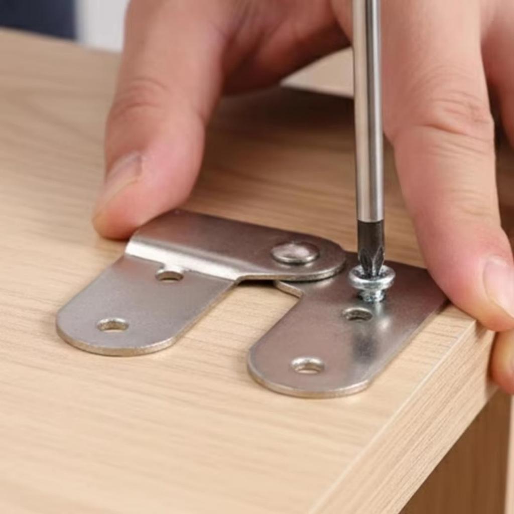 2PCS Ladder Folding Hinges Rotatable Support Bracket Metal Hinge Invisible Heavy Duty Table Fixed Hinge Furniture Hardware